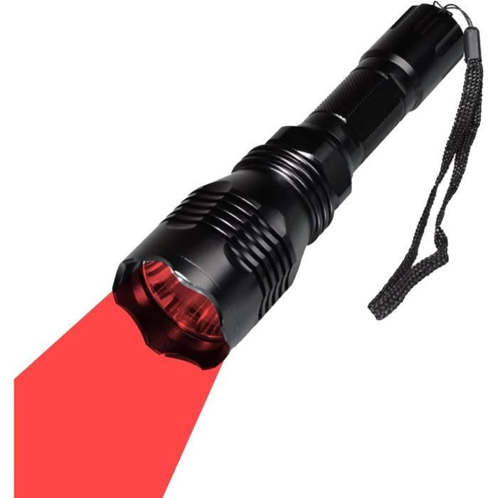 Lampe torche LED 2 fonctions Diall 220 lumens rouge