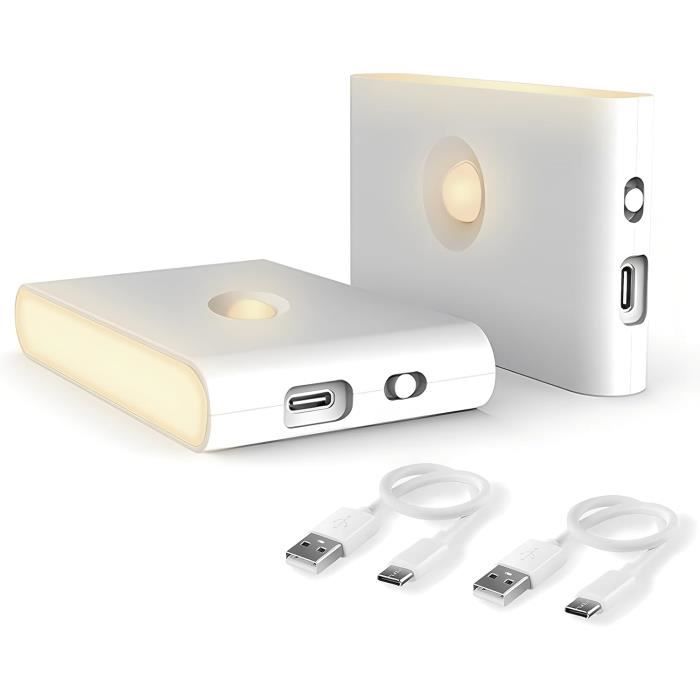 Veilleuses LED à Capteur De Mouvement Secrui - Rechargeables USB Pour Intérieur