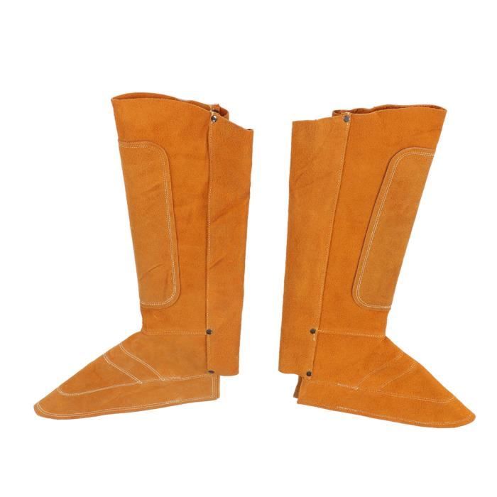 1 Paire De Couvre-chaussures Résistants Aux Flammes En Cuir De Vachette Guetres De Protection Pour Chaussures De Soudeur Protection De Pieds Pour Soudeur Protection De Securite Des Pieds 85219511
