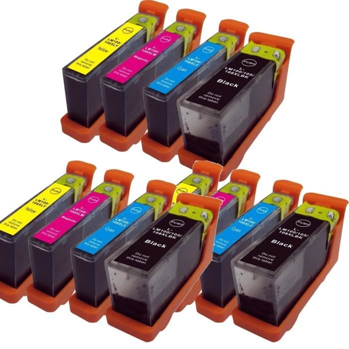 Lot De 10 Cartouches D'encre Compatibles Lexmark Impact S301 – Neuf Sous Garantie