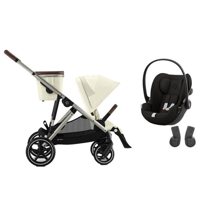 CYBEX - Poussette Gazelle S Taupe Seashell Beige Cloud G I-size Magic Black Cybex