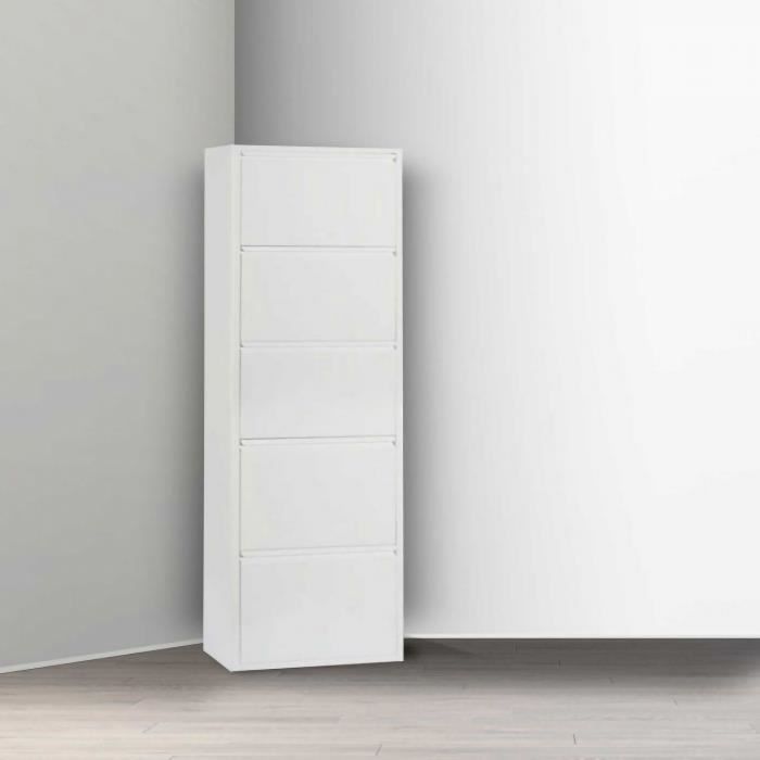 Meuble à Chaussures Ezequiel, Meuble à Chaussures En Métal, Armoire D'entrée Polyvalente, Rangement Pour Chaussures