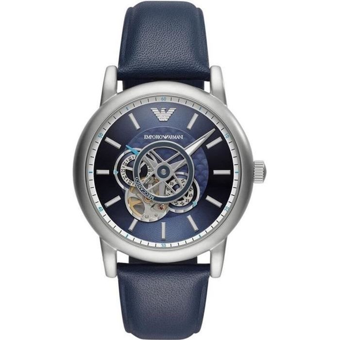 Montre Homme Emporio Armani AR60011 chronographe automatique a cadran bleu