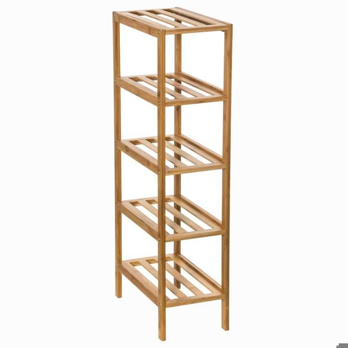 Five Etagere Etroite 4 Niveaux Bambou Achat Vente Colonne