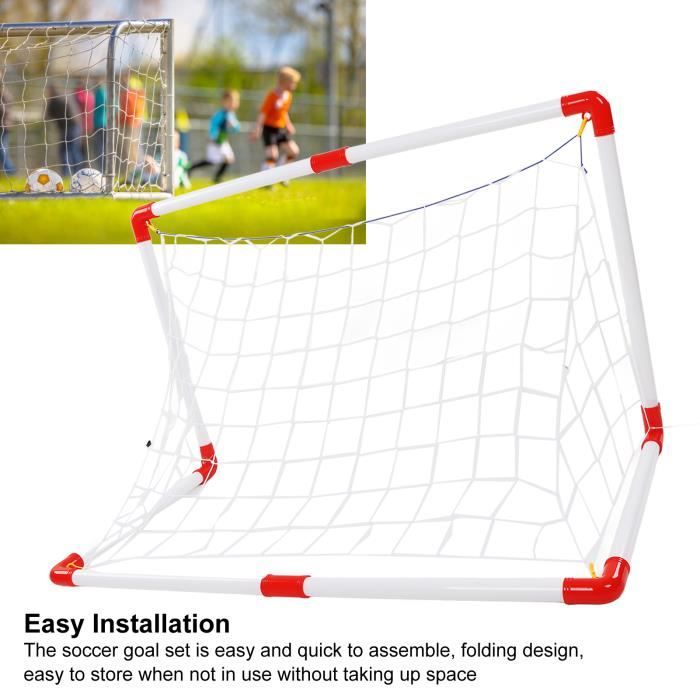 Cage De Football Pour Enfant Filet De Football Montage Rapide Pour Jardin Cour Parc Plage Tubes En Fer Filet En Pe Blanc 82103446
