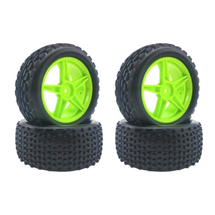 Lot De 4 Pneus RC Tout-terrain 1/10 - Moyeu Hexagonal 12 Mm, Décalage 4 Mm, Diamètre 96 Mm - Pour Camion, Buggy RC