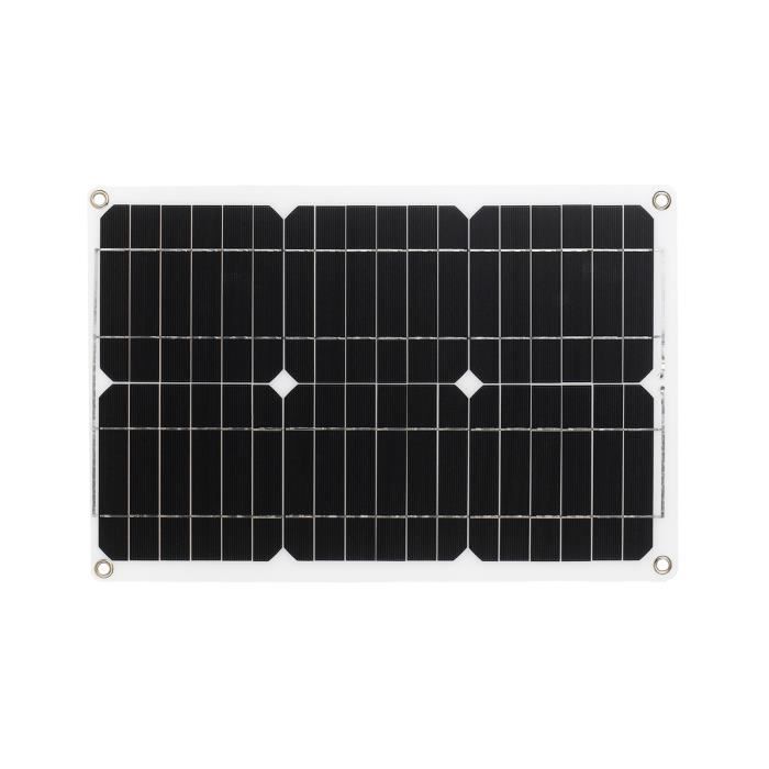 Zitainn 18W 12V Kit de panneau solaire Double port USB hors réseau Module monocristallin avec contrôleur de charge solaire Kits de câbles de connexion SAE 