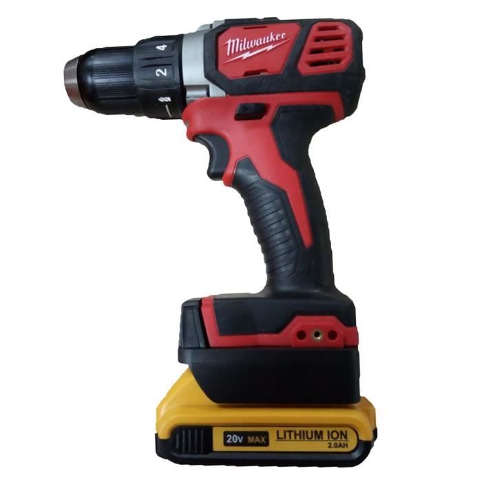 Pour la batterie au lithium de Dewalt pour Milwaukee V18 adaptateur d