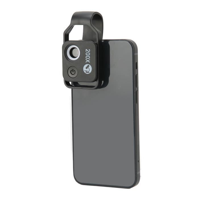 Fin Nano Zoom 200x - Microscope Clip Professionnel Pour Smartphone Avec LED