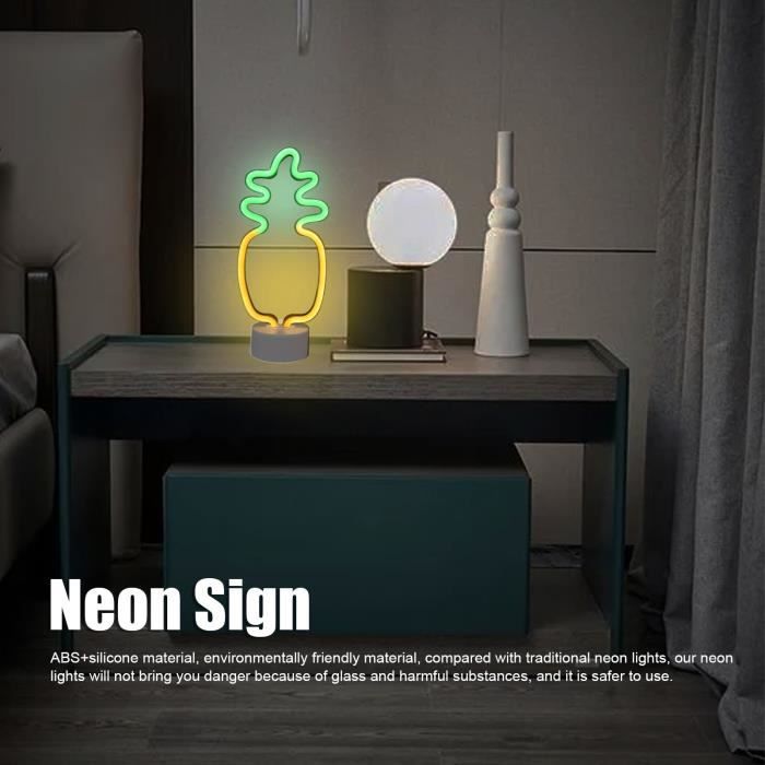 Enseigne au néon Veilleuse au néon à piles base amovible 20000 heures de durée de vie de la