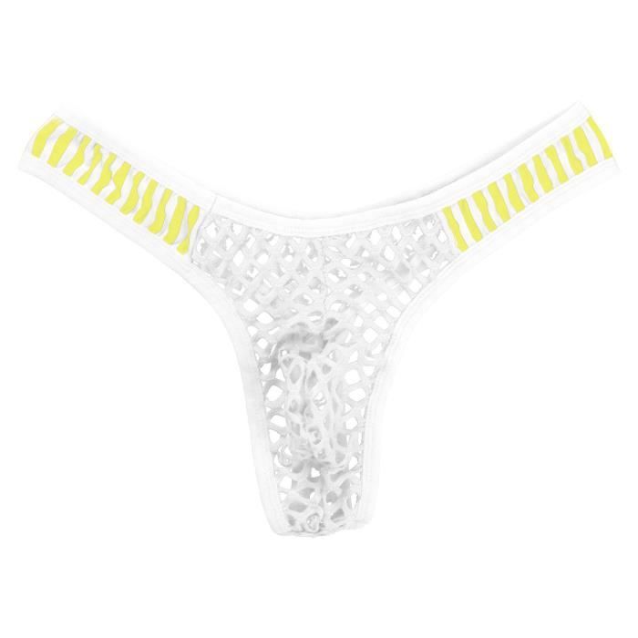 YIZYIF Homme Slip Résille Sexy String Transparent Culotte