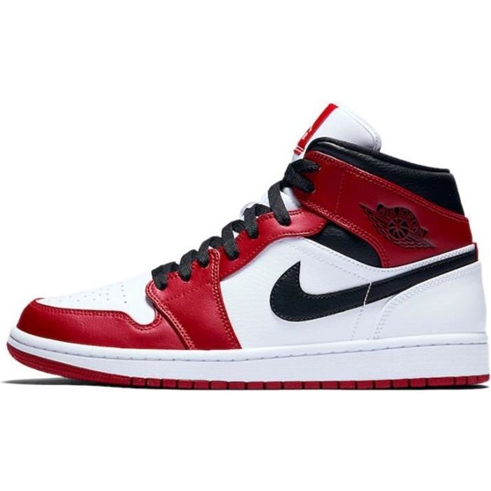 Basket Nike Air Jordan 1 Mid“Chicago”Chaussure de Sport AJ 1 Pas Cher pour  Homme Femme Rouge Rouge - Cdiscount Chaussures