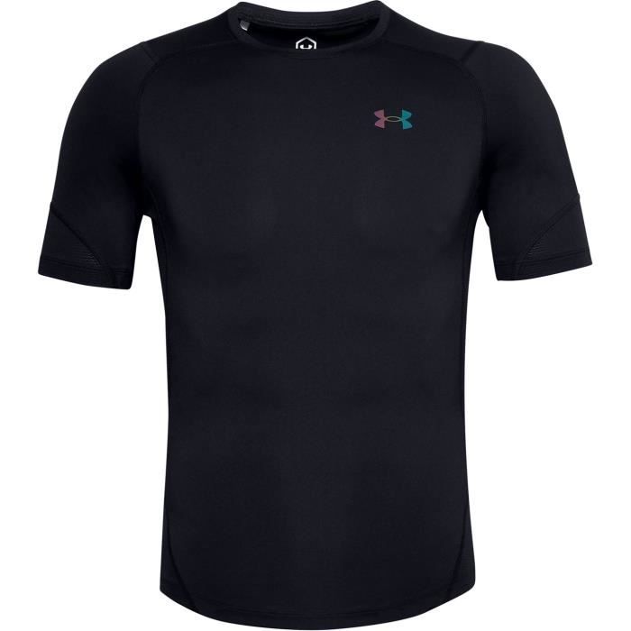 T-shirt de compression Under Armour Rush pour hommes Noir