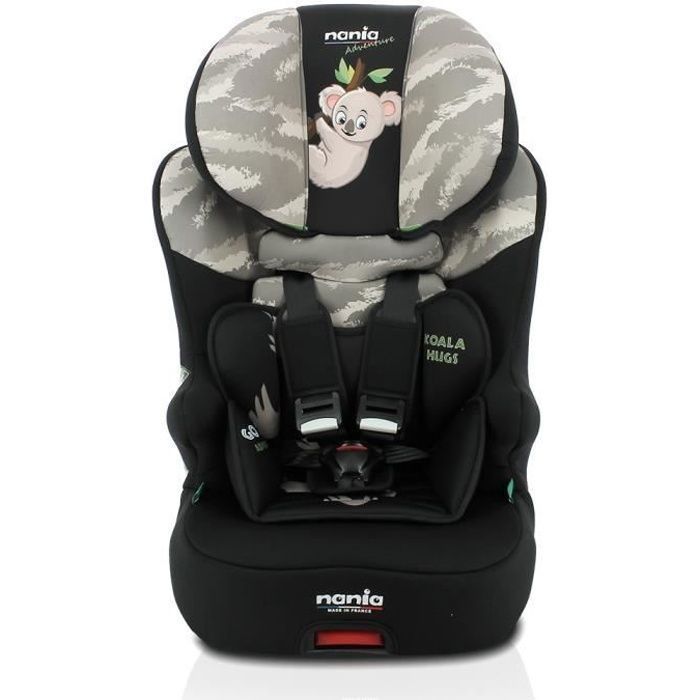 Nania - Siège auto fixations isofix RACE I FIX 76-140 cm R129 i-Size – De 3 à 10 ans - Têtière réglable - Inclinable - Koala