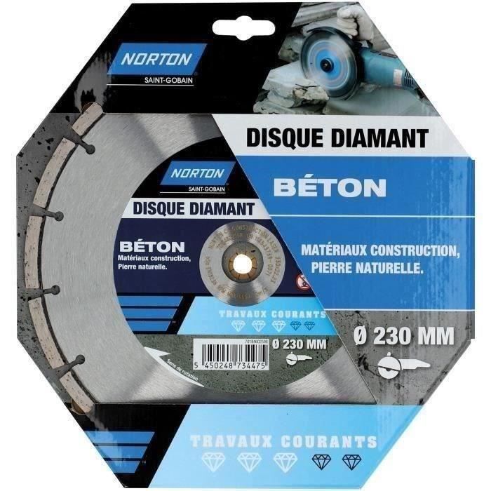 NORTON - Disque diamant 230 travaux courants construction
