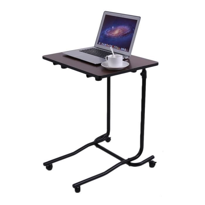 Table Ordinateur Bureau Informatique Portable Inclinable A Roulettes Hauteur 63 85cm Prix Pas Cher Cdiscount