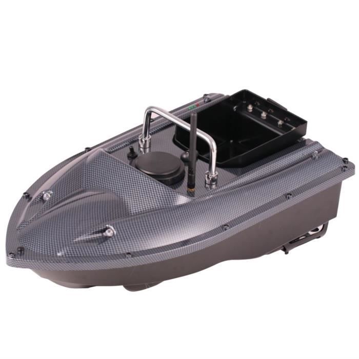Bateau Radio-Commandé LENJKYYO – 500m, Charge 1,5 Kg – Appât De Pêche Nocturne – LED, Coque Profilée