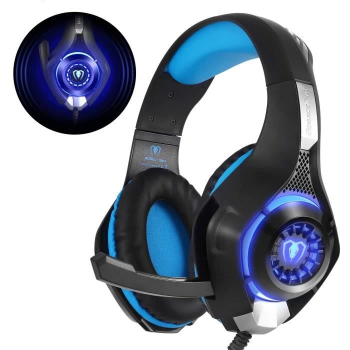 Micro Casque PS4 PS5 Gaming, Casque Audio Stéréo Basse avec LED Lumière,  Casque Gaming Bien Anti-Bruit, Casque Gamer Confortable Com - Cdiscount  Informatique