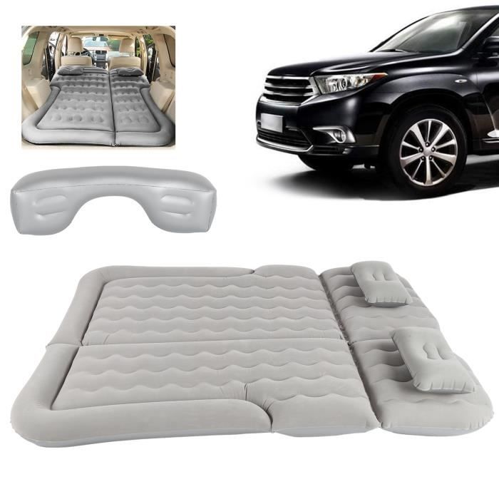lex lit gonflable pour voiture - qqmora - 12v pompe gonflable lit de voyage épais pour voiture suv flocage pvc gris