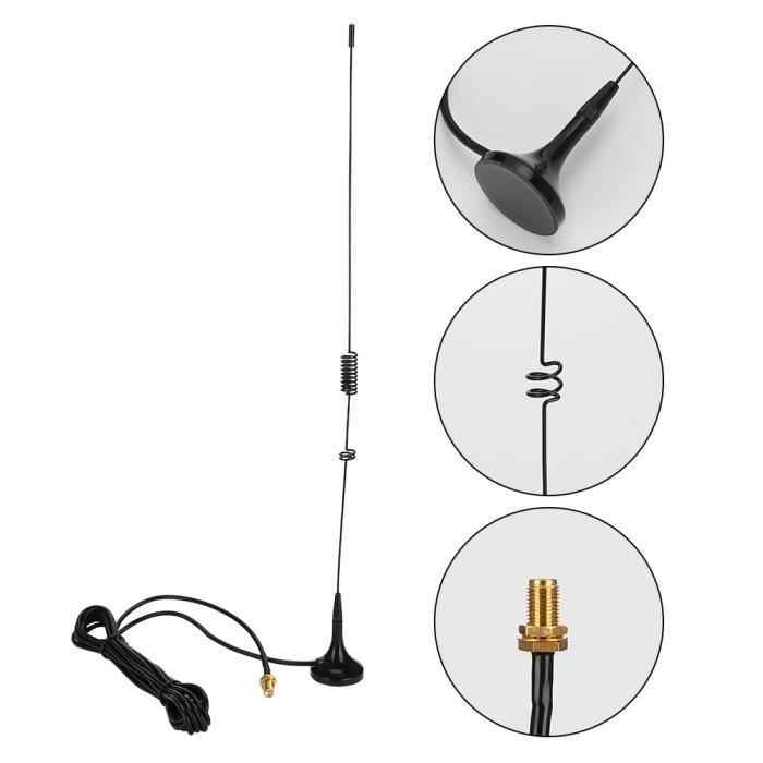 Antenne Voiture Double Bande SG7900 62,2 Pouces - Haut Gain VHF/UHF Pour Radio Amateur Ou Communication