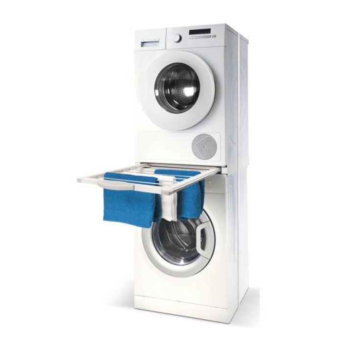 Kit universel de superposition RADIOLA - étendoir lave linge / sèche linge - Blanc - 44cm - Radiola