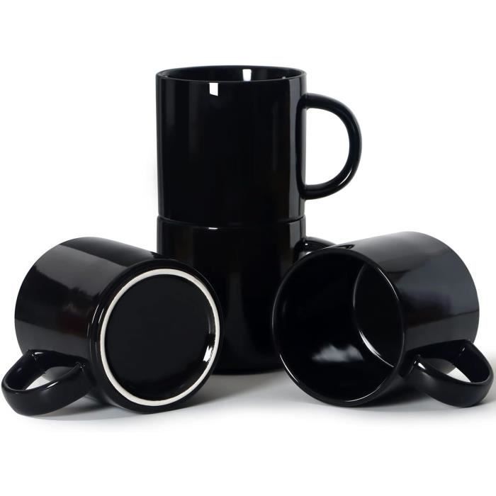 Set De 4 Tasses à Café Empilables En Céramique - Avec Support En Fer, Pour Espresso, Thé, Bureau - 2
