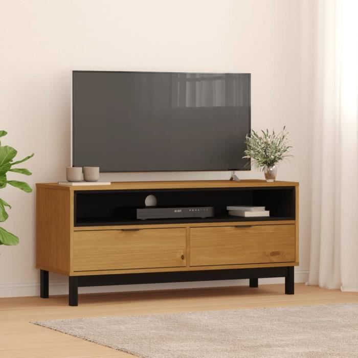 Table Basse FLAM En Pin Massif - 100x50x32,5 Cm - VidaXL - Neuf