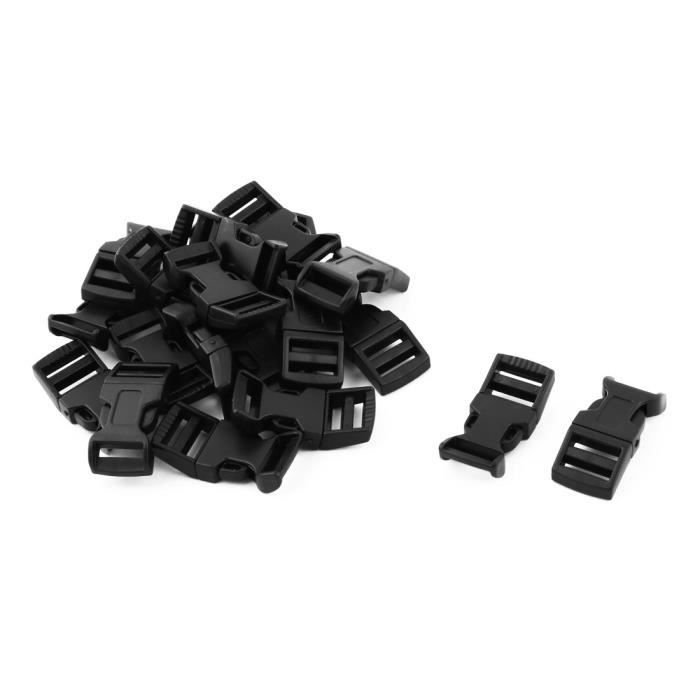 38 mm Qr Dégagement Rapide Plastique NOIR Remplacement Sac à dos Sac à Dos Sangle Boucle