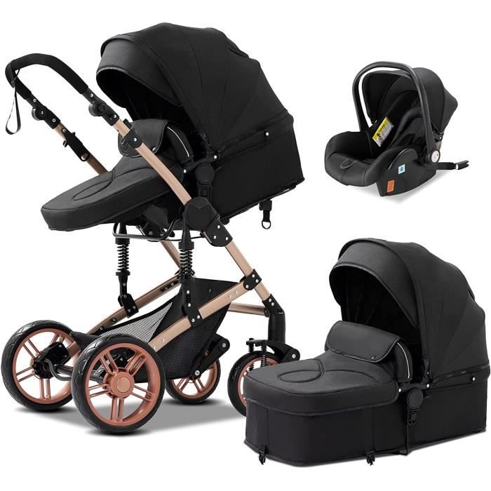 3 en 1 Poussette Combinée Poussette Poussette Canne Poussette Citadine Poussette Haute Pay Poussettes Pliantes Trolley Bébé Land107