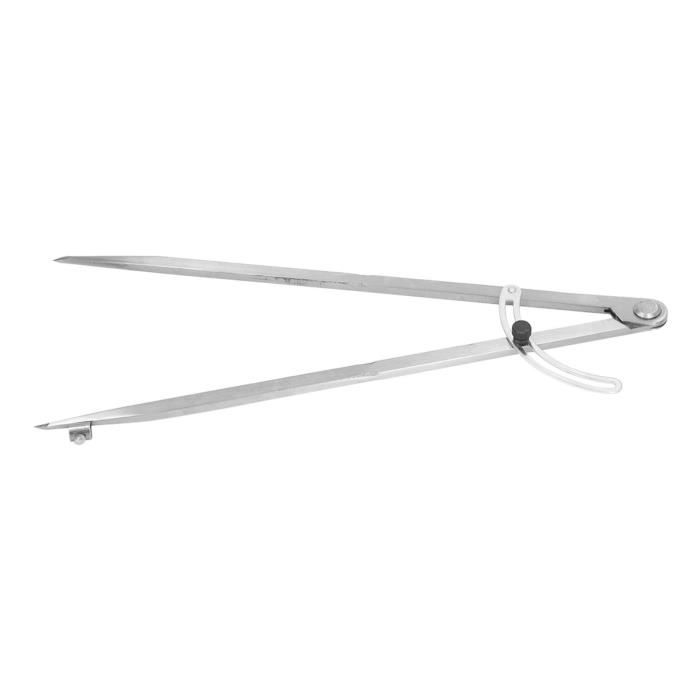 Compas En Acier 400mm - Professionnel Pour Bois Et Cuir - Avec Porte-Crayon Réglable