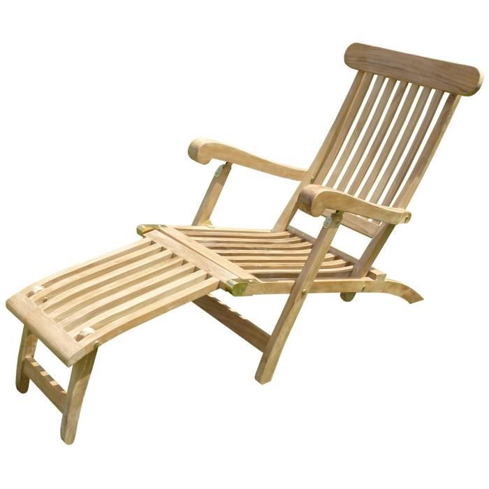 Teck'line Bain de soleil en teck Bois - vue 2