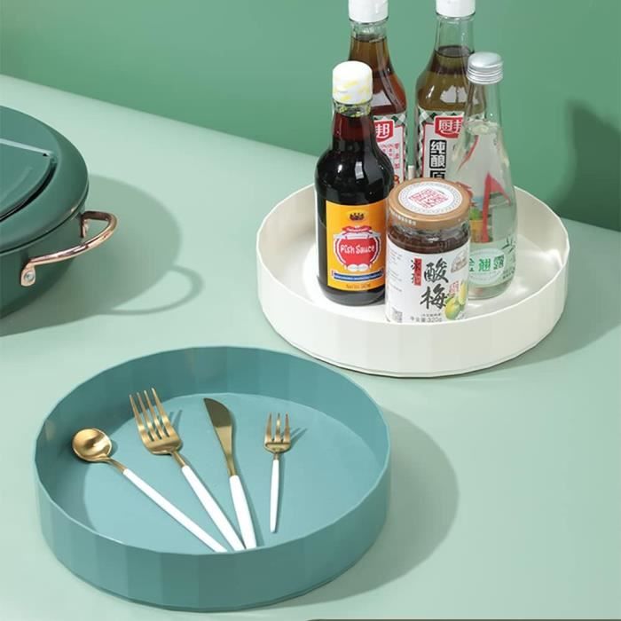 Plateau Tournant épices Lazy Susan - Organisateur De Placard De Cuisine, Pratique Pour Rangement Condiments