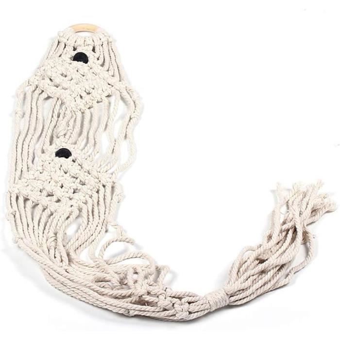 Porte-clés Fleur Muguet Tricoté Main En Laine Blanche - Décoration Suspendue Pour Clés, Sac, Rétroviseur - 4