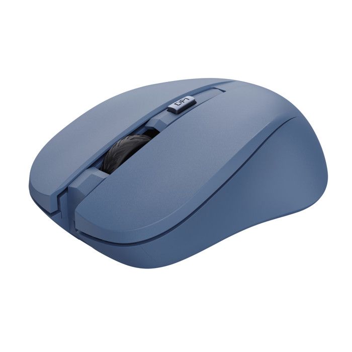 Trust Mydo Souris sans Fil Silencieux, 82 % de Plastiques Recyclés, 2,4 GHz, 1000-1800 PPP, pour Droitiers et Gauchers - Bleu