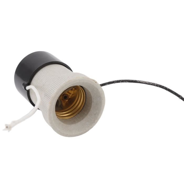 Pack De 2 Douilles Céramique E27 Avec Interrupteur - Pour Lampe Chauffante Reptile 150W Max