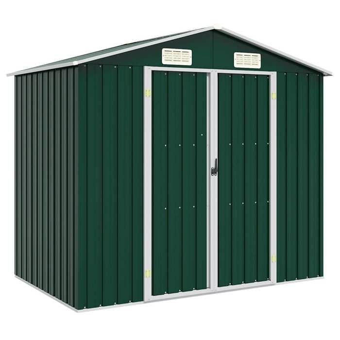 Vidaxl Abri de jardin gris 205x129x183 cm - Acier galvanisé