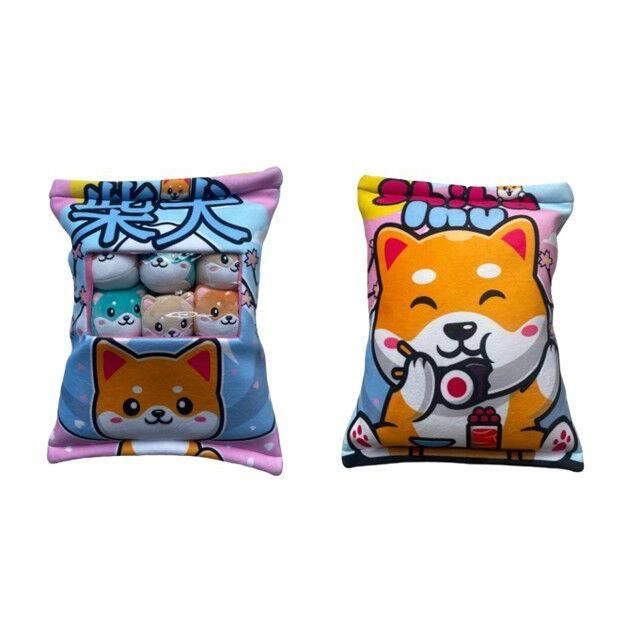 EUBSWA Coussin Snack En Peluche – Canapé Avec 8 Mini Lapins à L'intérieur – Doux, élastique – Déco Et Jeu – Cadeau