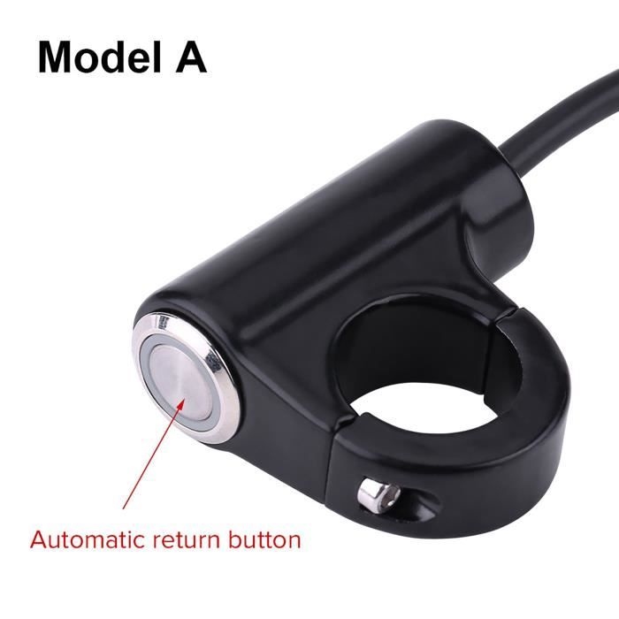 Interrupteur Guidon Moto 3 Boutons ON/OFF Avec LED - Universel 22mm Pour Phares Et Accessoires