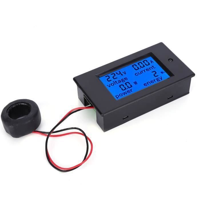 HQ10744-Panneau d'ampèremètre de voltmètre numérique panneau de voltmètre AC  numérique fonction de préréglage de seuil d'alarme de - Cdiscount Bricolage