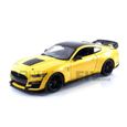 Voiture Miniature de Collection - MAISTO 1/18 - FORD Shelby GT500 Mustang - 2020 - Yellow / Black - 31452Y-1