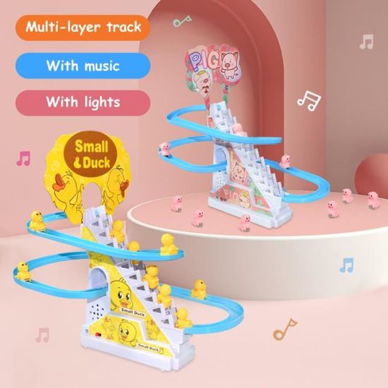 Jouet Escalier De Canard Lumineux Avec Musique – 10 Canards – Pour Enfants 3 Ans Et Plus – Idéal Noël Et Fêtes - 14