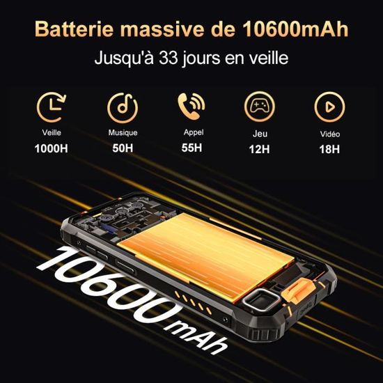 OUKITEL WP23 Pro Smartphone Robuste - 10600mAh - 6.52