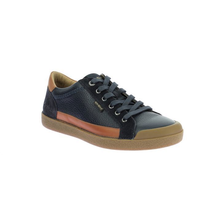 Baskets Vlado Kicks En Cuir Bleu Et Noir Pour Homme - Taille US 6.5 (EUR 38.5) - Occasion
