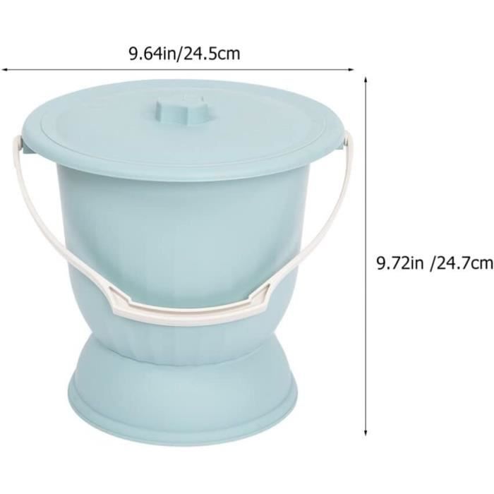 Bassin De Lit Pour Personnes âgées Ou Dépendantes - Pot Robuste En PP Bleu - Dimensions 35,5 X 10,5 Cm