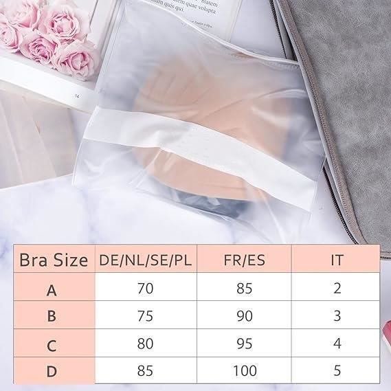 2x Soutiens-gorge Adhésifs Cache-tétons – Sans Armature – Couleur Rose – Taille Unique Pour Bonnet C D E – Invisibles