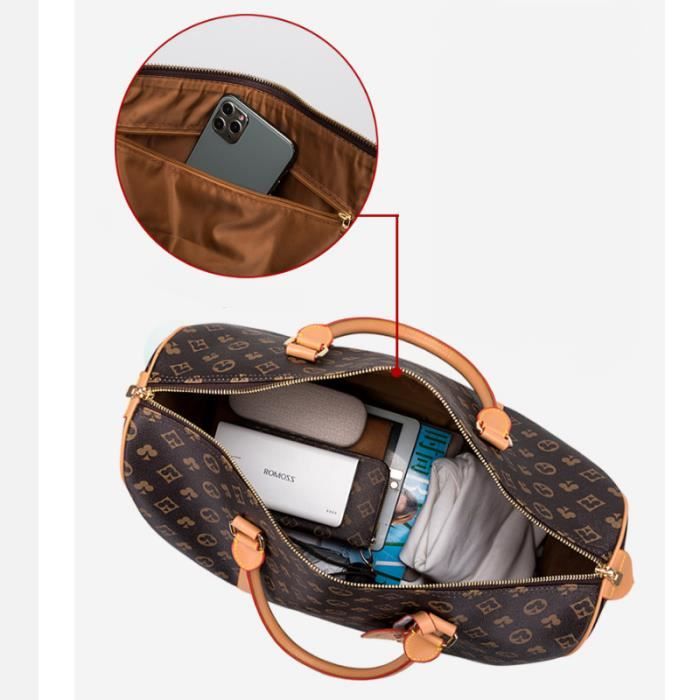 Sac de voyage homme femme bandoulière en cuir sac de sport bagage à