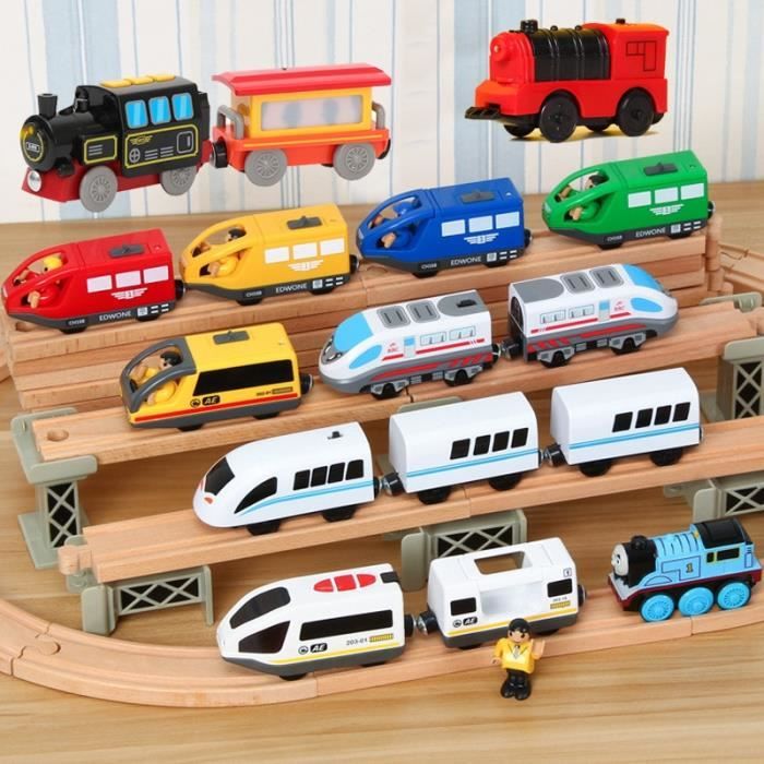 Ensemble de train magnétique - YIBUJIAZU - Modèle animal - 11 pièces - Bois - Pour enfants 6 mois