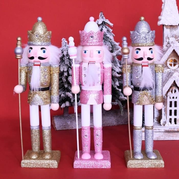 KEENSO Décoration de fête de Noël Petit Soldat de Noix en Bois