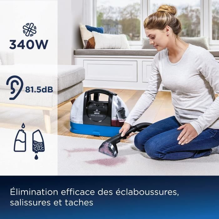 Ce nettoyeur de taches Bissell à moins de 160 euros chez Cdiscount vous  permettra de nettoyer votre canapé, votre voiture, vos tapis 