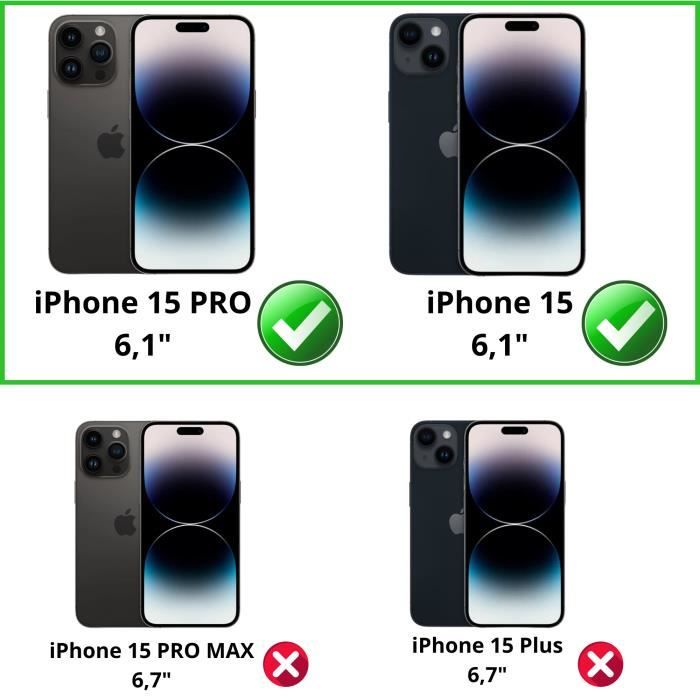 Verre Trempé pour iPhone 15 PRO [Pack 2] Film Vitre Protection Ecran  Phonillico® - Cdiscount Téléphonie